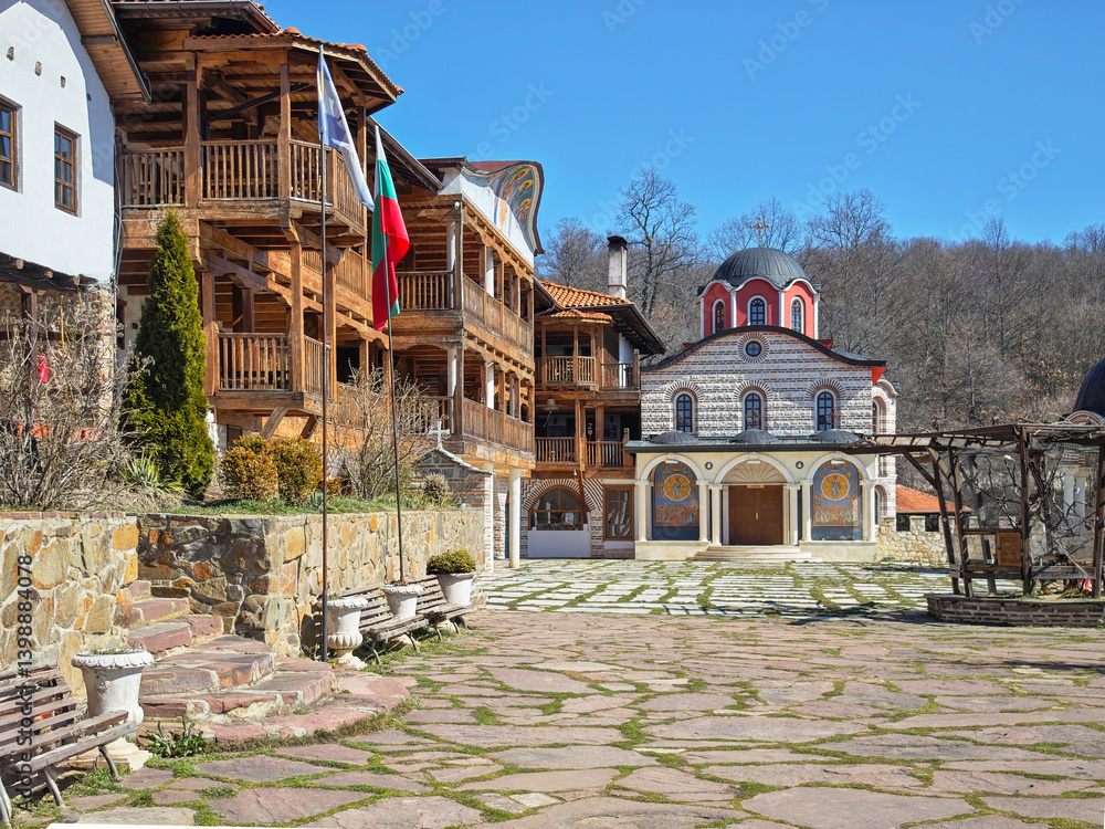 Medieval Tsarnogorski (Gigintsi) monastery, Bulgaria