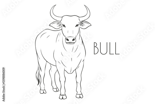 Illustration of a Animal - Bull, Mammalia