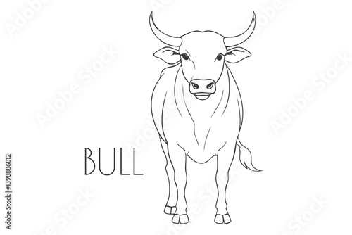 Illustration of a Animal - Bull, Mammalia