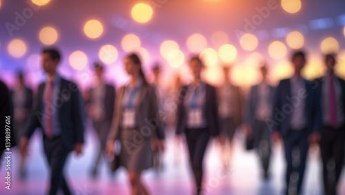 Wallpaper Mural Blurred Business Conference Attendees Torontodigital.ca