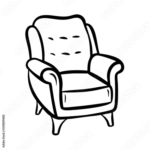 Stylish armchair icon, relaxing furniture for cozy living spaces
