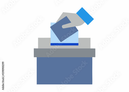 ballot box icon voting symbol hand inserting bal