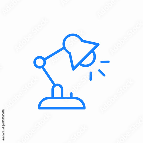 desk lamp icon sign vector