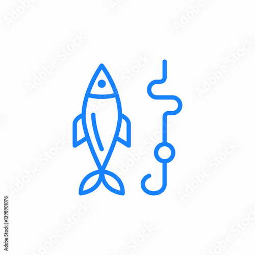 fish fishing icon sign vector