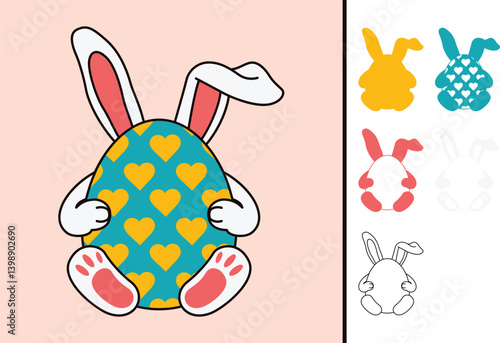 Easter Egg multilayered 3d paper craft design for crafting