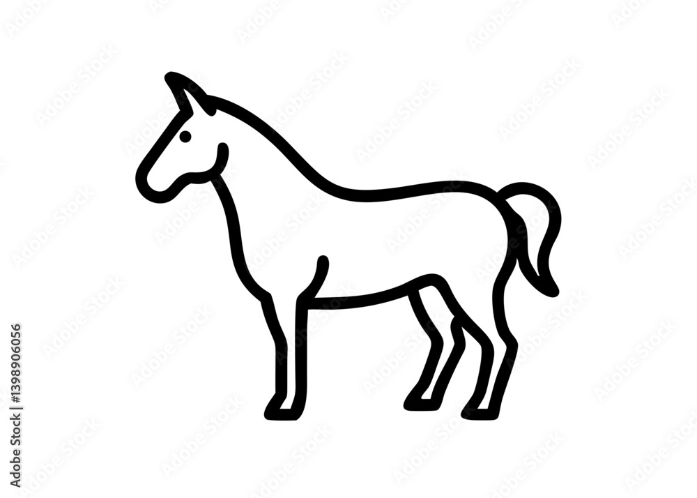 Obraz premium Horse. Icon of the twelve signs of the Chinese zodiac. New Year.