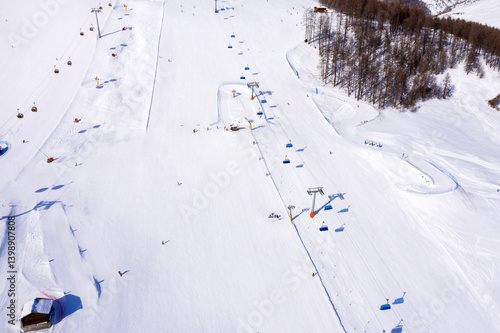 Wallpaper Mural Aerial view of Livigno village in north Italy Torontodigital.ca