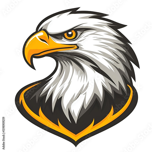 Wallpaper Mural Detailed Profile Illustration of a Majestic Eagle with Sharp Eyes and White Feathers Set Against a Transparent Background Torontodigital.ca