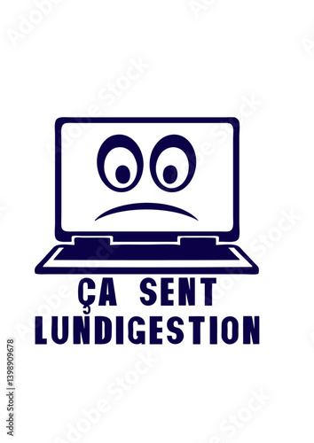 ordinateur portable lundigestion indigestion travail humour