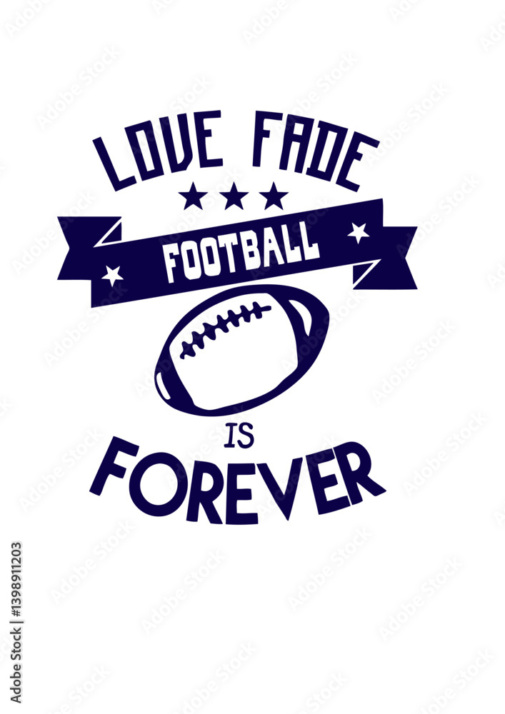 Obraz premium football love fade citation forever haltere