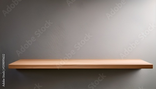 ライトグレーの背景に置かれたシンプルな木製シェルフ。小物や本が整理され、シンプルで整然とした美しさが際立つ空間

