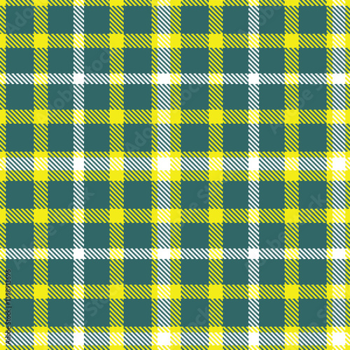 Elegant Seamless Tartan featuring Pale yellow and Dusky dark aqua Fabric Design