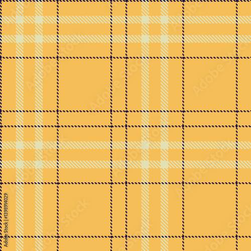 Elegant Rustic butterscotch & Dusty navy blue Seamless Tartan Fabric Design
