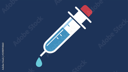 Stimulating Factor An icon representing a syringe or dropper with a glowing effect to symbolize the application of collagenboosting substances in therapy.