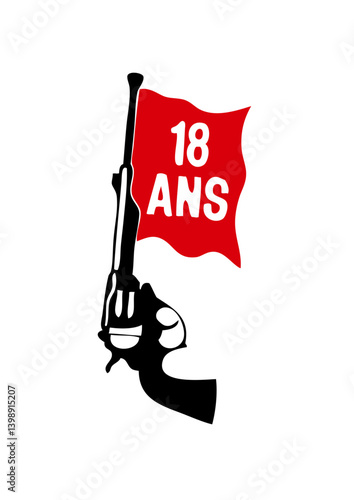 18 ans pistolet bang anniversaire