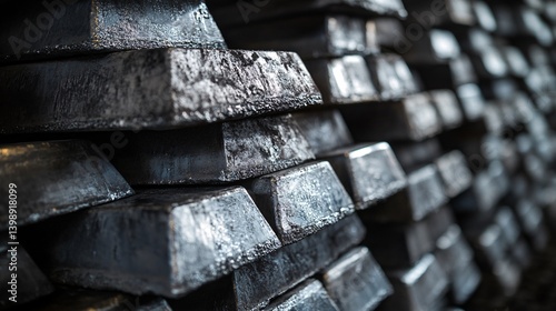 Neatly Arranged Ingots Highlighting the Beauty of Rare Earth Metals