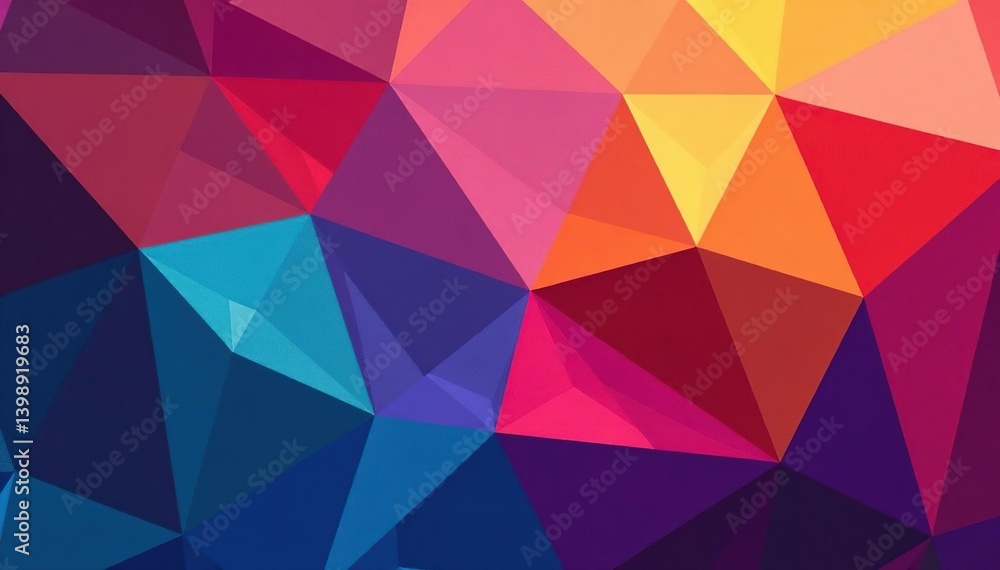 Fototapeta premium Geometric shapes forming a continuous, colorful mosaic , mosaic pattern, abstract pattern