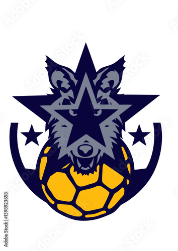 handball loup garou wolf logo sport
