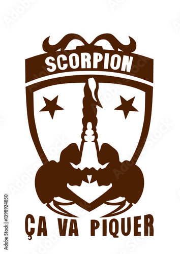 scorpion signe astrologique piquer logo