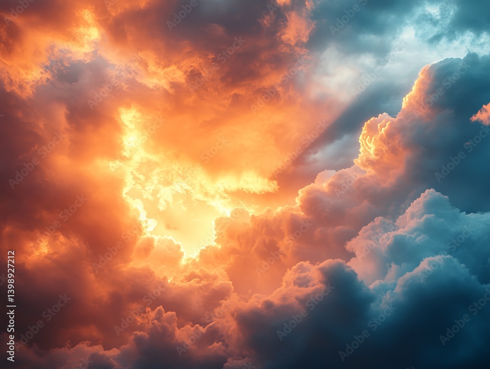 cloudy sky with hints of orange at sunset tranquil and peaceful with soft light natural beauty cloudy sky with hints of orange at sunset tranquil and peaceful with soft light natural beauty