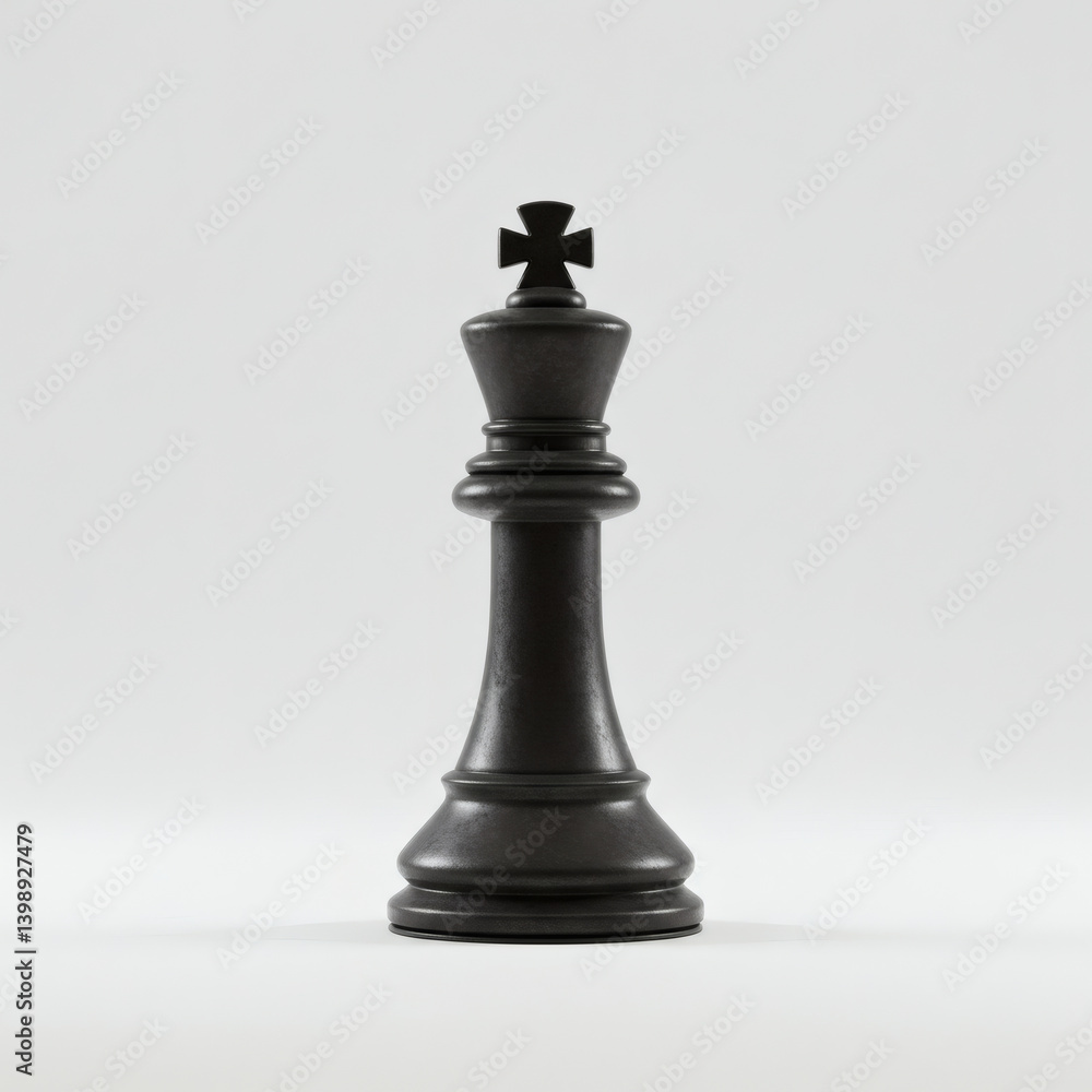 Black Chess King Piece Strategy, Leadership, and Power Symbol Black Chess King Piece Strategy, Leadership, and Power Symbol