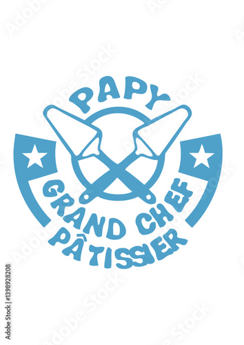 papy chef patissier logo pelle tarte