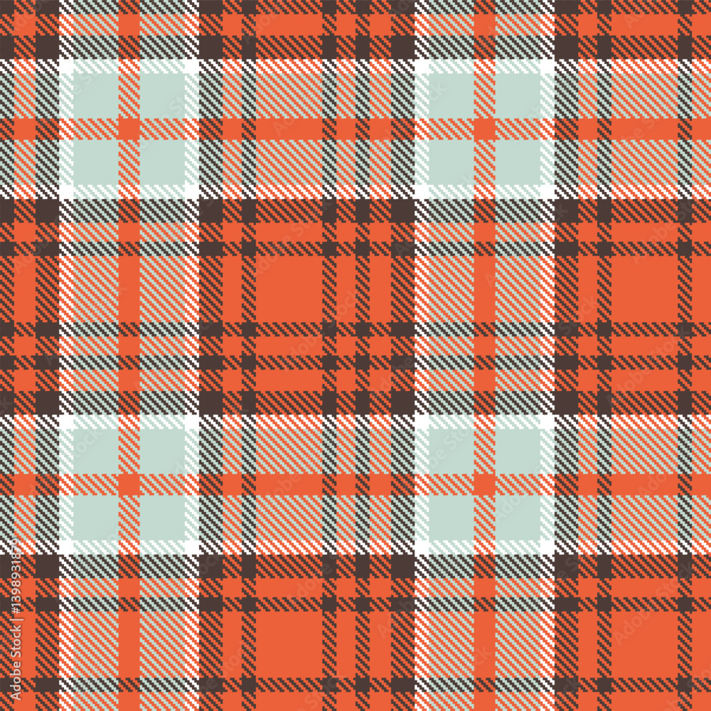 custom made wallpaper toronto digitalElegant Seamless Tartan featuring Sandy dark grey and Dusky pinkish orange Fabric Design