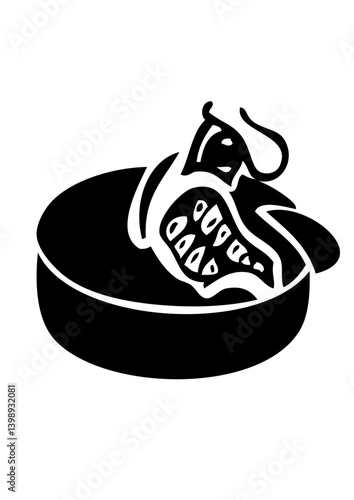 palet hockey face cartoon feroce gueule