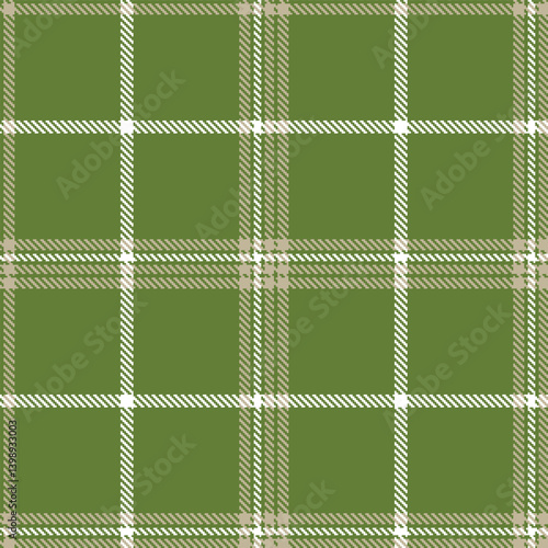 Muted swamp and Traditional putty Seamless Tartan Fabric Design