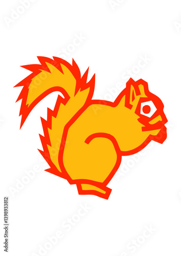 ecureuil dessin profil animaux