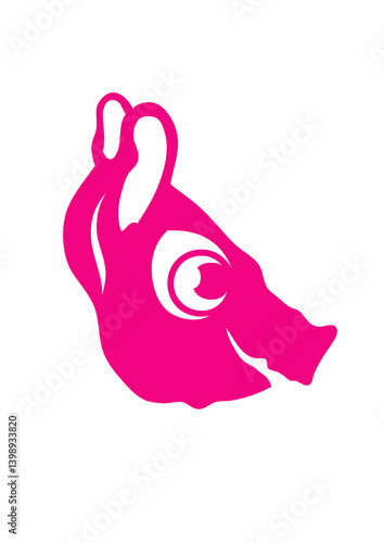 cochon dessin profil animaux