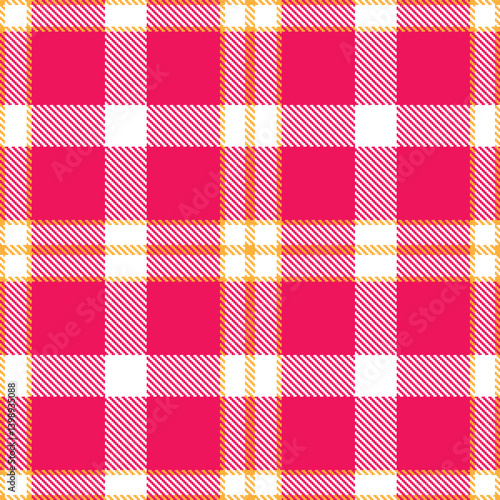Plaid pattern seamless. Soft butterscotch & Pale white Tartan Fabric Design. 