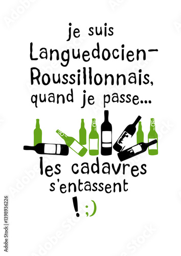 languedocien roussillonnais cadavre entasse bouteille biere humour alcool
