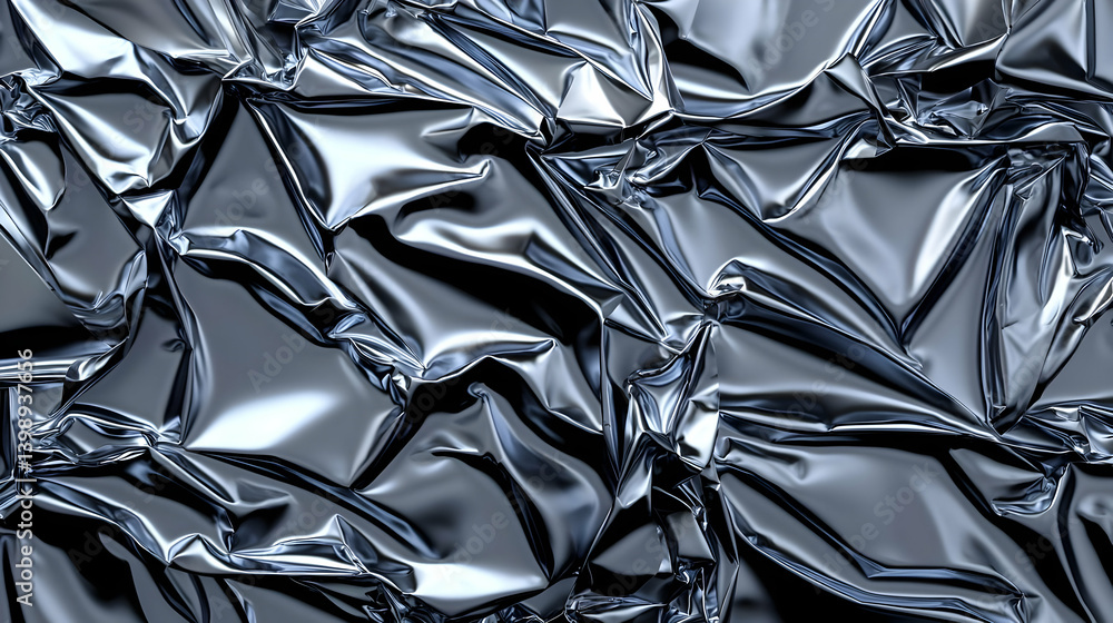 Abstract Metallic Crumpled Foil Texture Background Abstract Metallic Crumpled Foil Texture Background