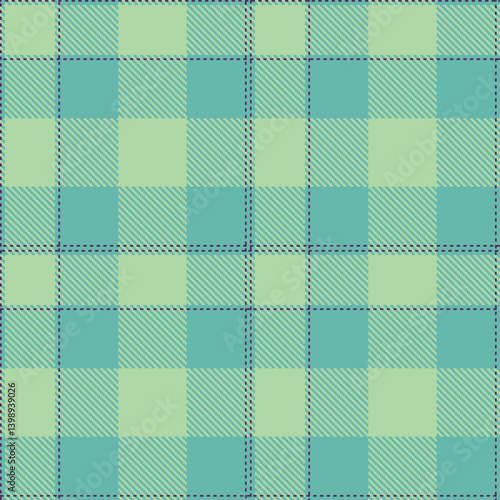 Metallic dull teal and Cool deep violet Seamless Tartan Fabric Design