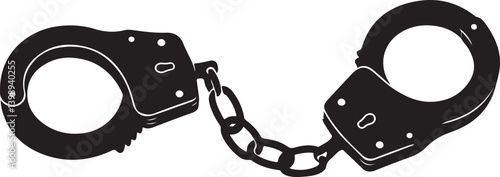 Police handcuffs vector icon. filled flat sign for mobile concept and web design. Handcuff glyph icon. Symbol, logo illustration. Vector graphics.