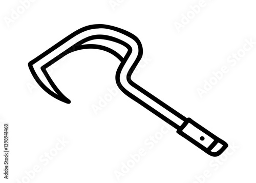 crowbar. Pretty icons with black line drawings. Construction site.