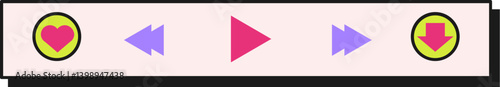 Free Download Lined Retro UI Internet Browser Music Player - GFXLoad