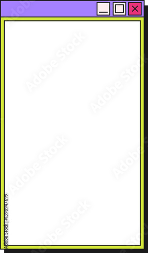 Lined Retro UI Internet Browser Pop up