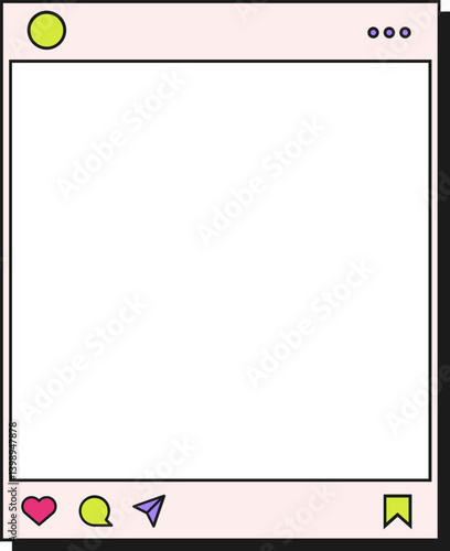 Lined Retro UI Internet Browser Instagram story widget