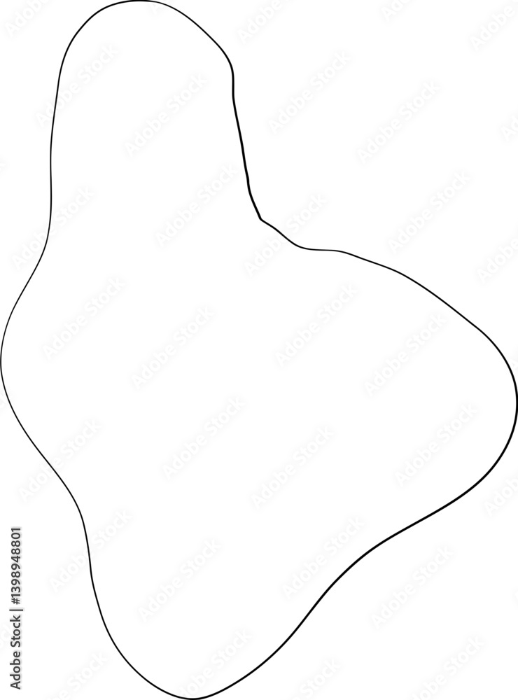 Fototapeta premium Hand Drawn Abstract Line Geometric Shape Wavy
