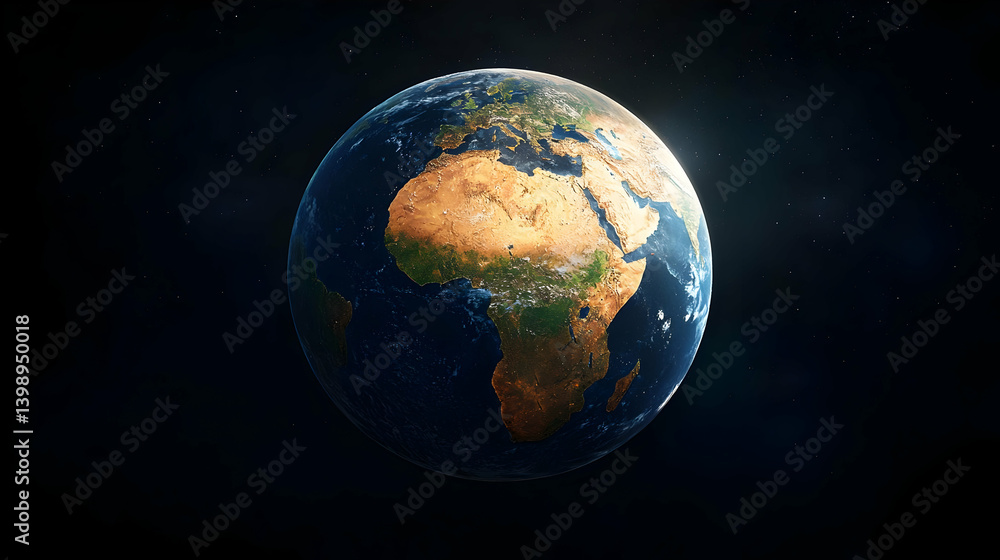 Pixelated Earth Globe in Space Pixelated Earth Globe in Space
