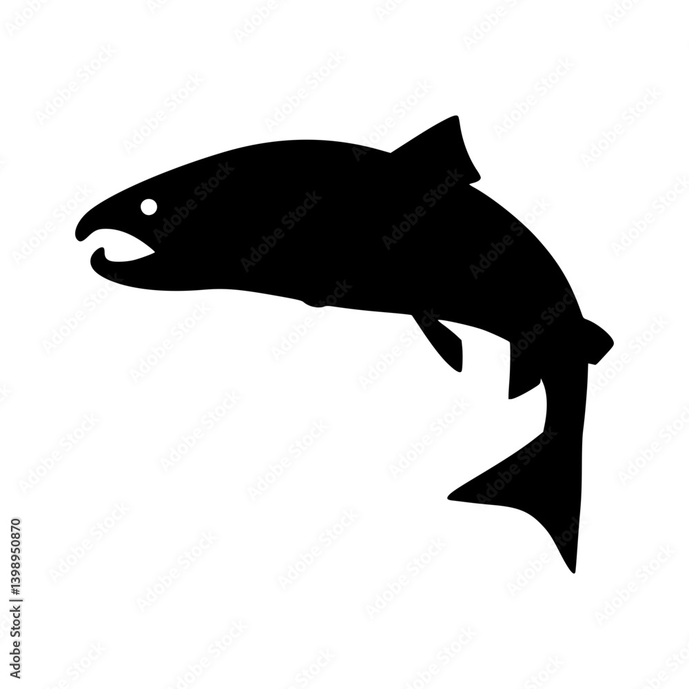 Salmon Silhouette - Graphic Design Element Salmon Silhouette - Graphic Design Element