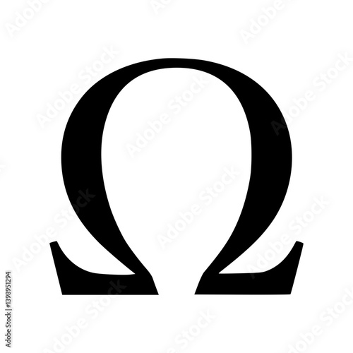 Omega Symbol - Vector Graphic