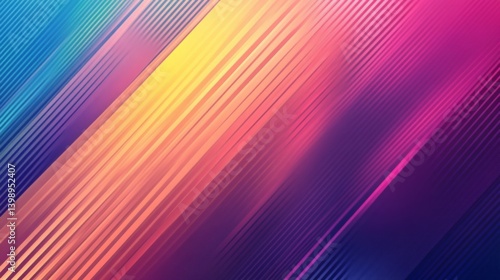 Obraz na płótnie Bright lines background. Gradient geometric template wallpaper w salonie