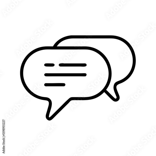 Ícone de balões de fala, vetor em fundo transparente PNG ou isolado em branco svg