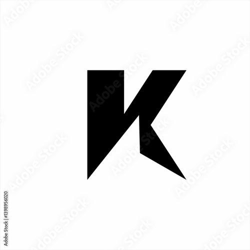 Free Download Initial letter K logo design with iceberg peak concept. - GFXLoad