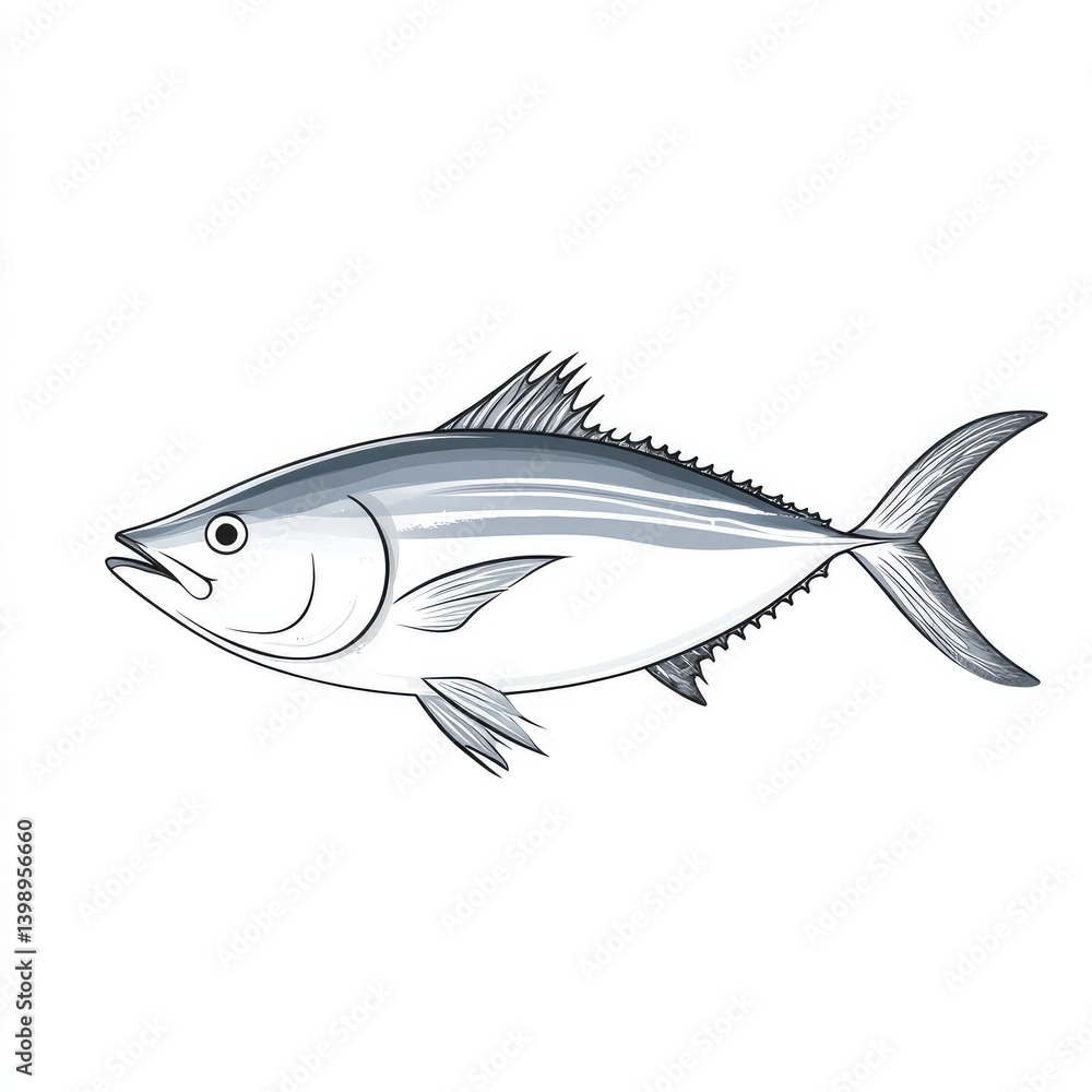 Obraz premium Side view of a tuna fish (1)