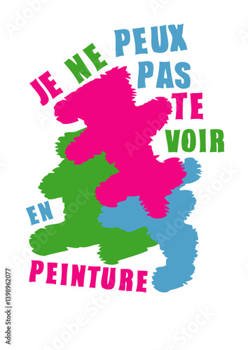 je ne peux pas voir peinture expression tache