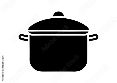 Stock Pot Icon: A simple yet versatile stock pot icon, perfect for culinary websites, recipe blogs, or kitchen-related designs.